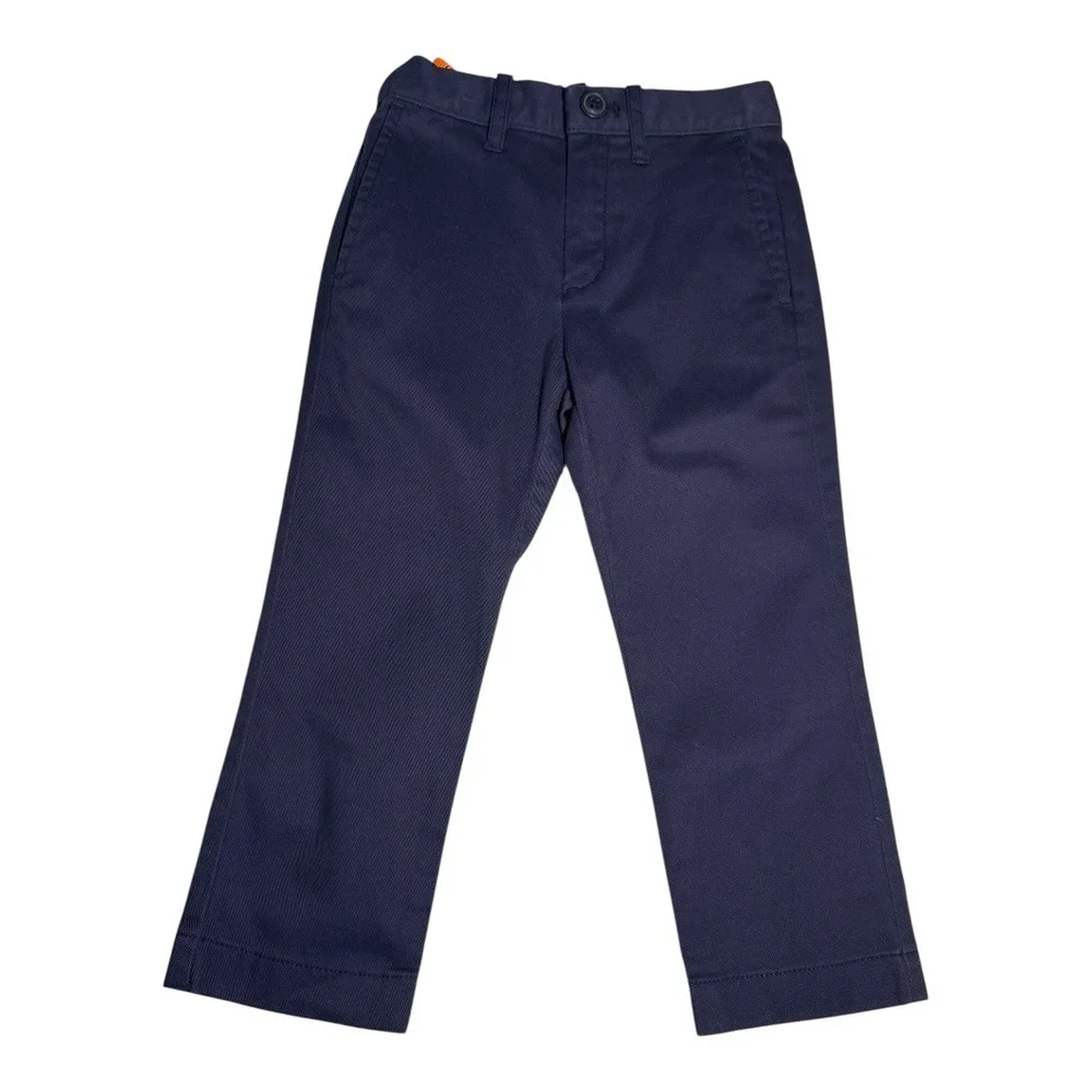 Crewcuts Boys Dark Navy Blue Slim-Fit‎ Stretch Chino Pants Size 3 NWT